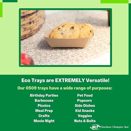 Southern Champion Tray 0509 #50 ECO Kraft Paperboard Food Tray, 1/2 lb Capacity (Case of 1000)