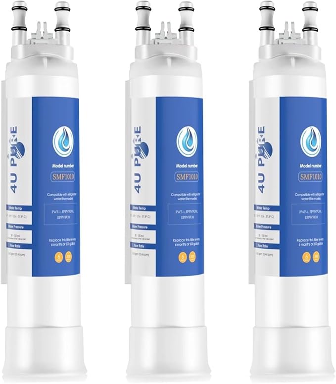 FPPWFU01 Replacement Compatible with EPPWFU01 PureAdvantage PWF-1 FPPWFU01 PurePour PWF-1 Water and Ice Filter, 3 Pack - AquaVibe