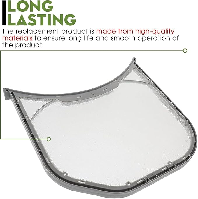 2-Pack Lint Filter Stainless Steel Mesh Screen Replacement for LG DLEX3001R DLEX2650W DLEX4200W DLGX3371W DLGX3002W Dryer