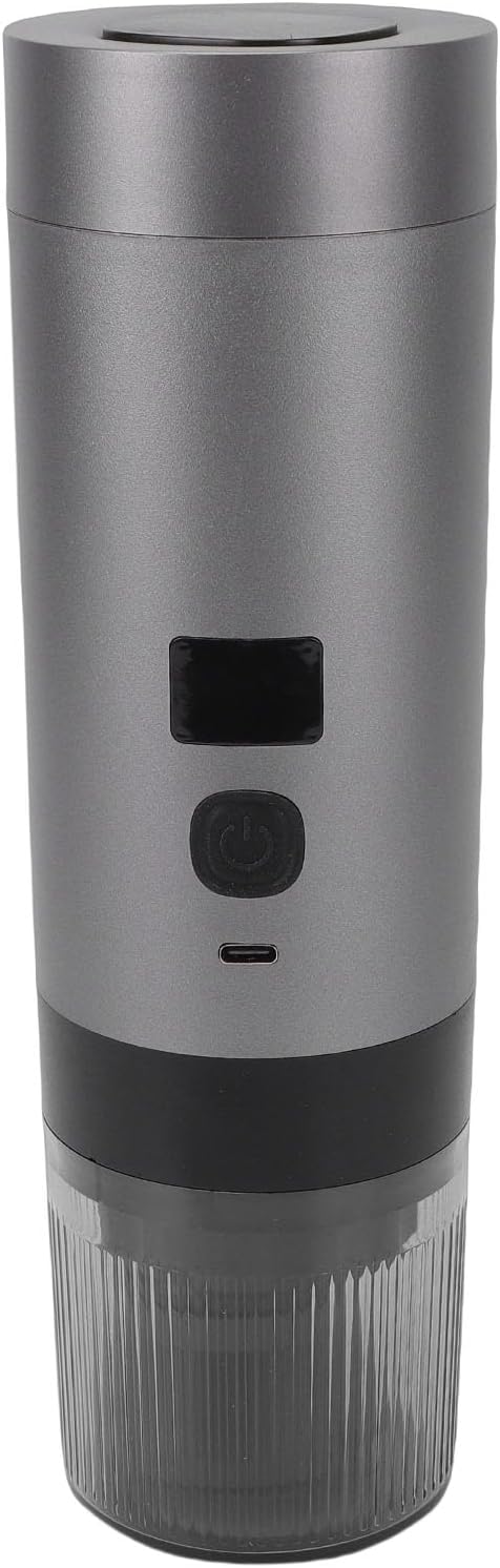 Zerodis Portable Coffee Machine Coffee Machines Maker with Spoon 200ml Fast Heating Temp Digital Display Fine Mesh Filter Cold Hot Extraction for Camping Office Portable