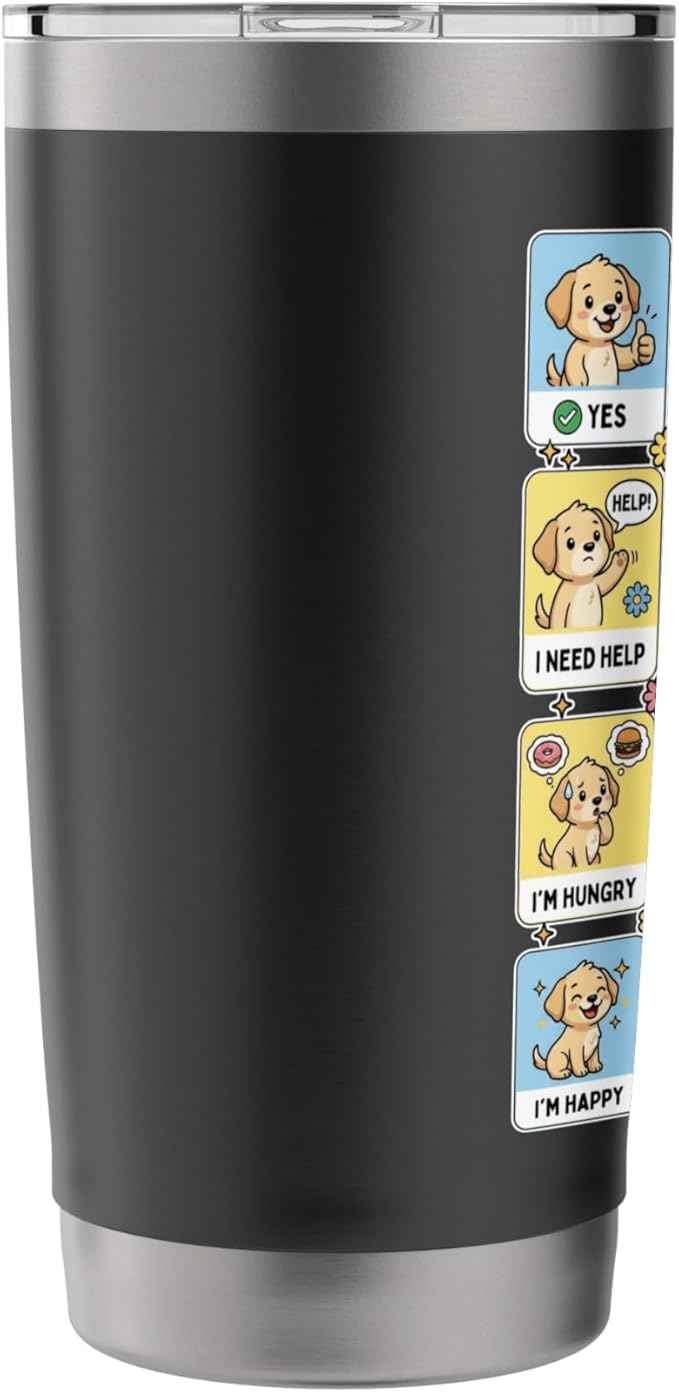 Autism ACC Communication Dog Lovers Kids Cute Autistic Stainless Steel Insulated Tumbler