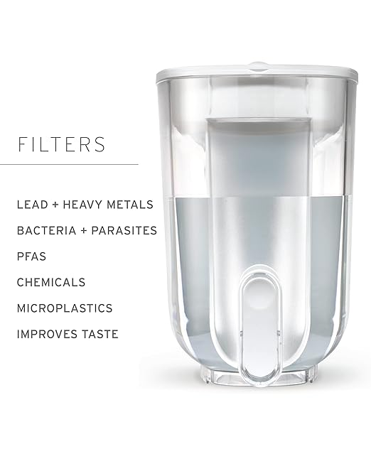 LifeStraw Home – Water Filter Dispenser, 18-Cup, Obsidian
