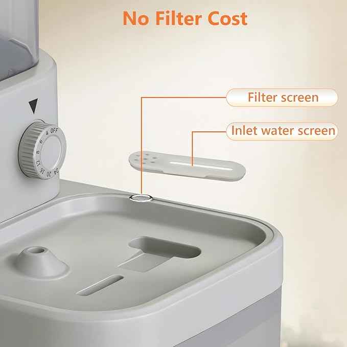 Smart Pet Water Fountain,Filterless Cat Water Fountain No Filter,3L/102oz Ultra Silent Cat Fountain, Separation Design