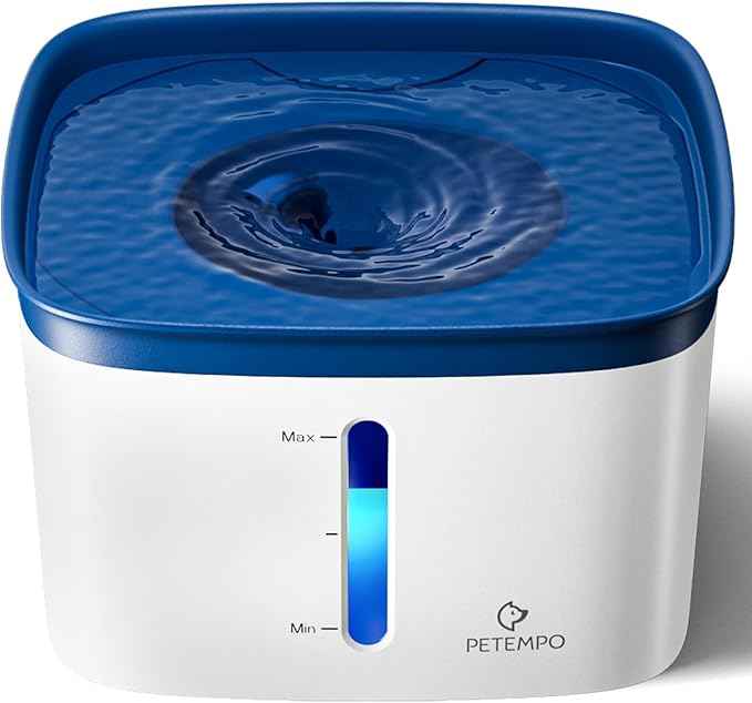 Cat Water Fountain, 135oz/4L Ultra Quiet Dog Water Fountain, Instant Clean Vortex Design, Pet Water Fountain for Cats Dogs Multiple Pets, Automatic Dog Water Dispenser with LED Light