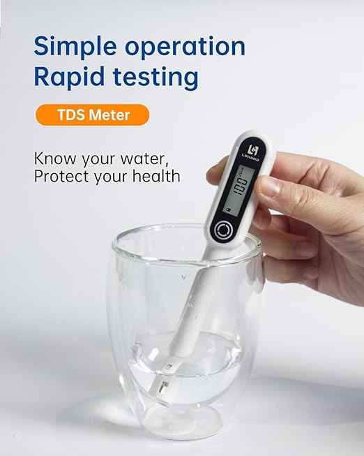 4 in 1 TDS Meter, 0-9999 PPM, Water Tester for Drinking Water, TDS Water Tester/EC/Temp(℃,℉), Pure Titanium Probe, High Precision Pen-Style Water Quality Meter, Ideal for Digital Water Quality Tester