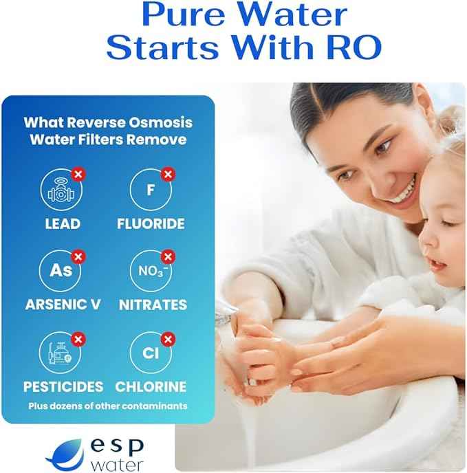 iSpring RTW5 Compatible Reverse Osmosis Water Filter Replacement Kit 1-Year 5-Stage Set with 50 GPD Membrane for iSpring RTW5 RO Systems Includes Pre and Post Filters