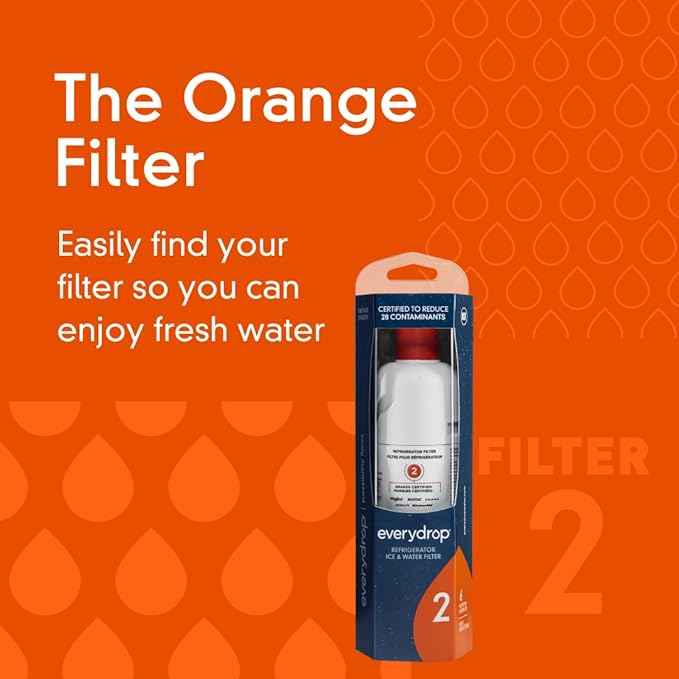 everydrop by Whirlpool Ice and Water Refrigerator Filter 2, EDR2RXD1, Single-Pack