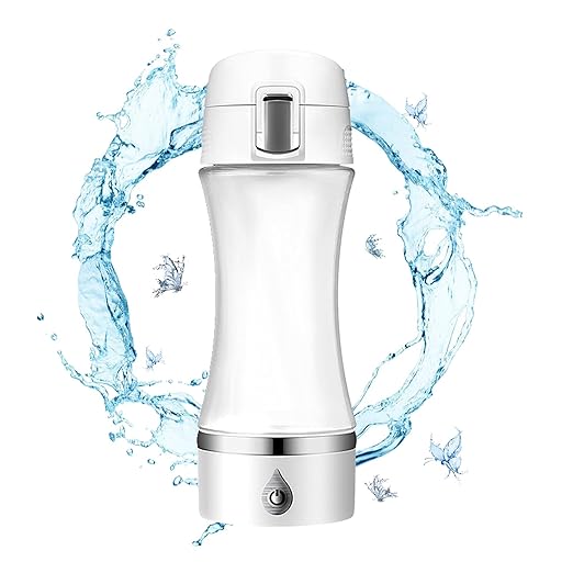 Portable Electrolyzed Water Machine for Home Office Travel,Alkaline Ionizer Generator,Rechargeable Hydrogen Water Generator,White