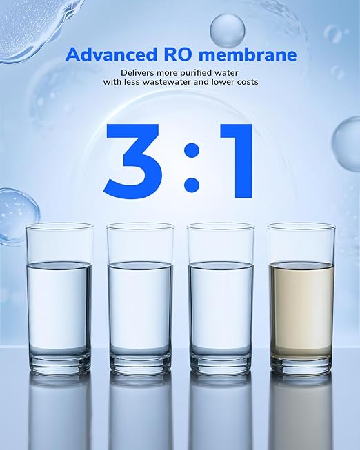 Ecoviva RO1000G Tankless 9-Stage Commercial Reverse Osmosis Water Filtration System, NSF/ANSI 58, 1000GPD German Design 3:1 Pure to Drain,10 Years Fully Sealed Solid & Reliable, Alkaline PH+