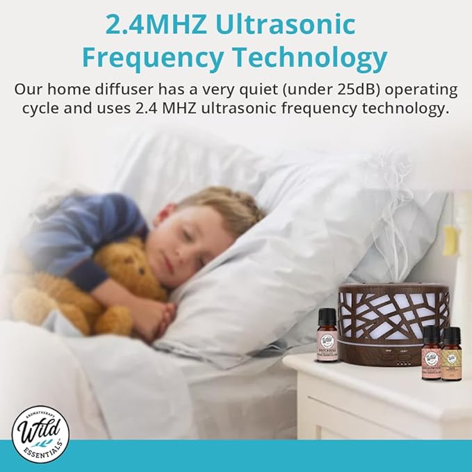 Wild Essentials 700ml Designer Large Room Essential Oil Diffuser, 5 in 1 Ultrasonic Aromatherapy Vaporizer Cool Mist Humidifier, Home, Office Bedroom, Timer, Auto-Off, 7 Color LED Dark Wood Branches