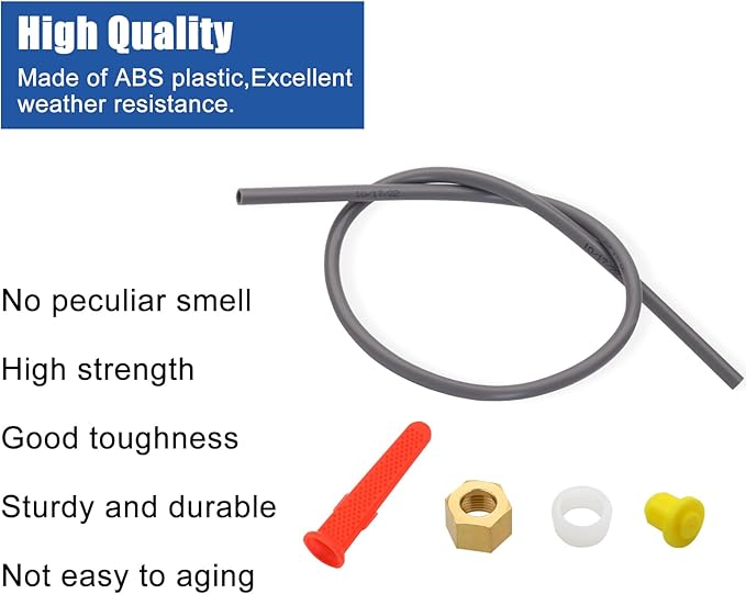 4335 Feed Tube with Sleeve Compatible with 600 Aprilaire Humidifiers 400, 500, 600A,Includes Yellow Orifice (4231), in-line Strainer (4004) - AquaVibe