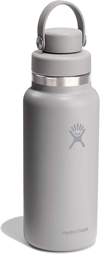 Hydro Flask Water Bottle - Insulated Stainless Steel - Wide Mouth Chug Lid, Non Spill, Leakproof in 32 Oz Tonal Birch Gray