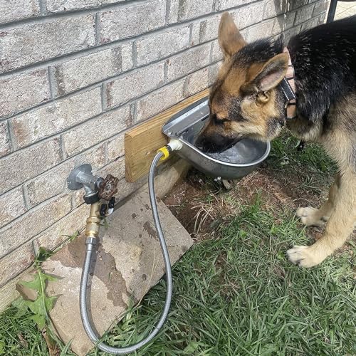 304 Stainless Steel Automatic Livestock Waterer with Float Valve and 39 inch Water Hose