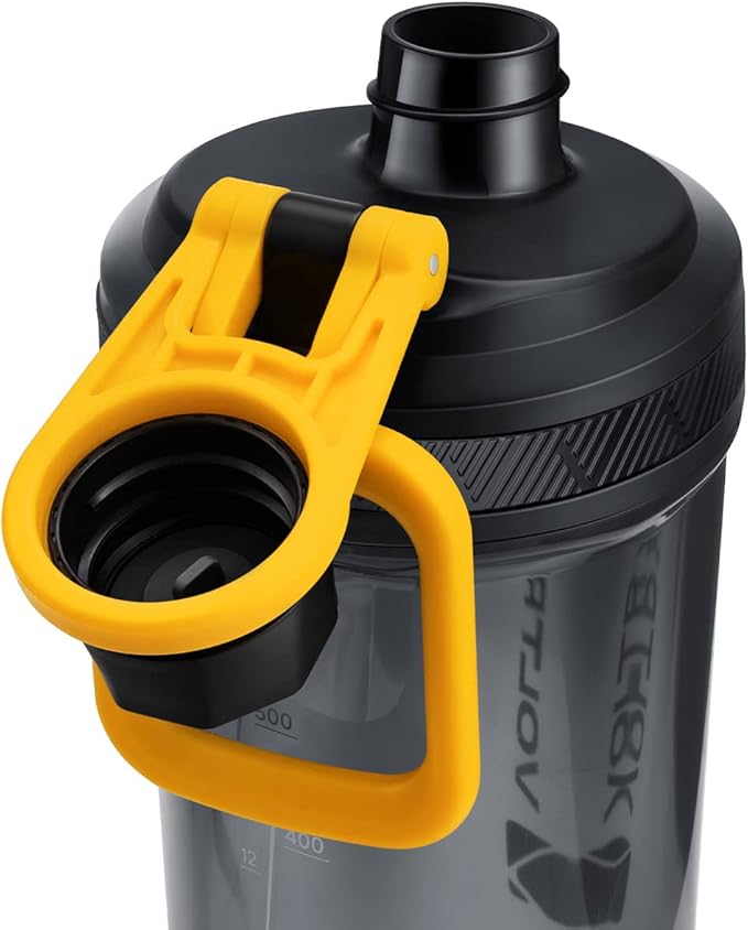VOLTRX Shaker Bottle, Gallium USB C Rechargeable Electric Protein Shake Mixer, Shaker Cups for Protein Shakes and Meal Replacement Shakes, BPA Free, Made with Tritan, 24oz