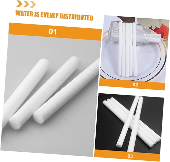 PRETYZOOM 100pcs Diffuser Sticks Replacement Humidifier Wands for Fragrance Diffusion Unique Design for Comfortable and Even Humidity Distribution Material - AquaVibe