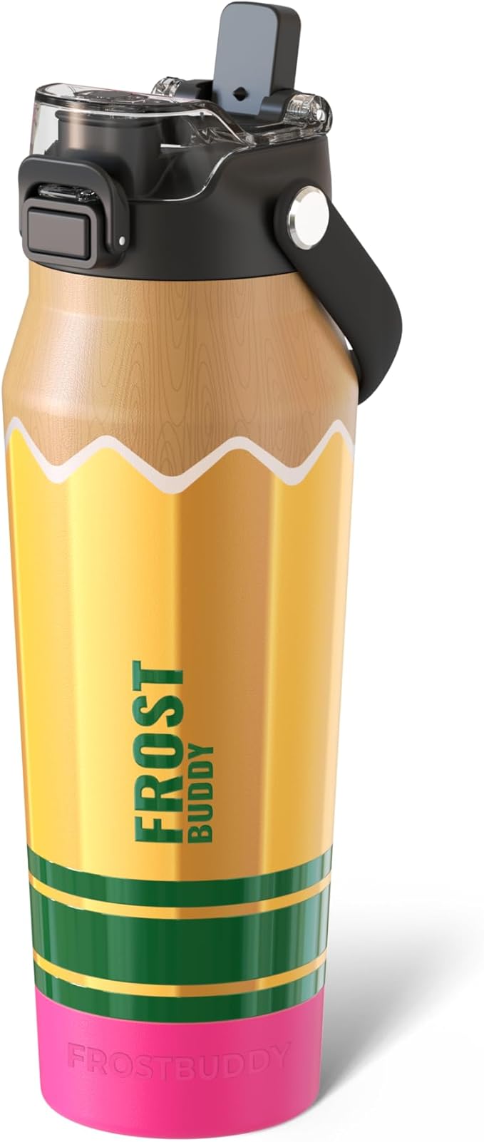Frost Buddy 24oz Insulated Water Bottle with Straw & Chug Lid | Leak-Proof Stainless Steel | 24-Hours Cold | Sweat-Proof, Cup Holder Friendly | Ideal for Gym, Travel, Sports & Everyday Hydration