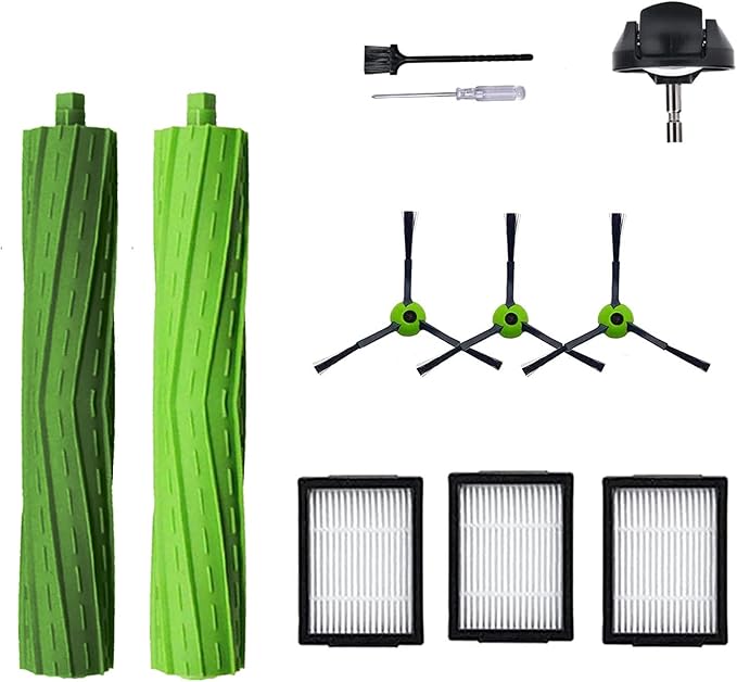 Replacement Parts Accessories for iRobot Roomba i7 j7 i6 i8 i3 i4 i1 e5 e6 I E Series Vacuum Cleaner Includes 1 Pack Bristle Brush,Front Caster Wheel,and 3 Pack Filter,Side Brush - AquaVibe