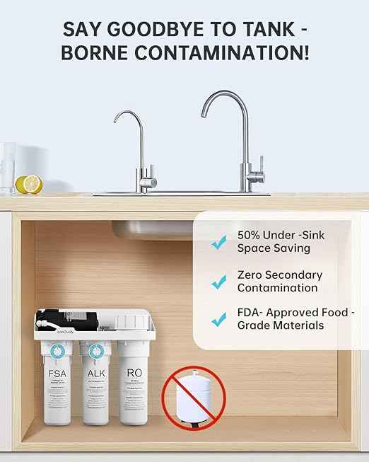 Genuine RO Membrane Replacement for LP-ROWF Series, 450 GPD, NSF/ANSI 58 Certified, 0.0001μm, 12-24 Month Filter