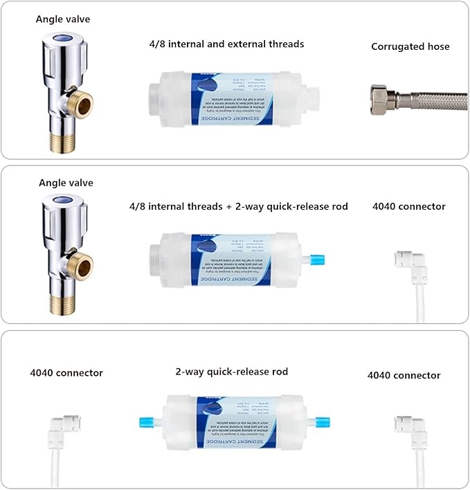 5" Sediment Pre-Filters, 4-point thread High Flow 10 Micron, for Whole House Water Filter System (pack of 10)