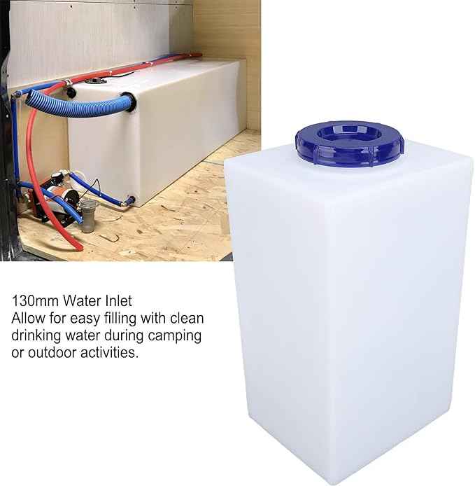 5 Gallons RV Water, Camping Water Container, Water Storage Container RV Fresh Water with 10cm Water Inlet for Trailers, Campervans, Ships, Yachts