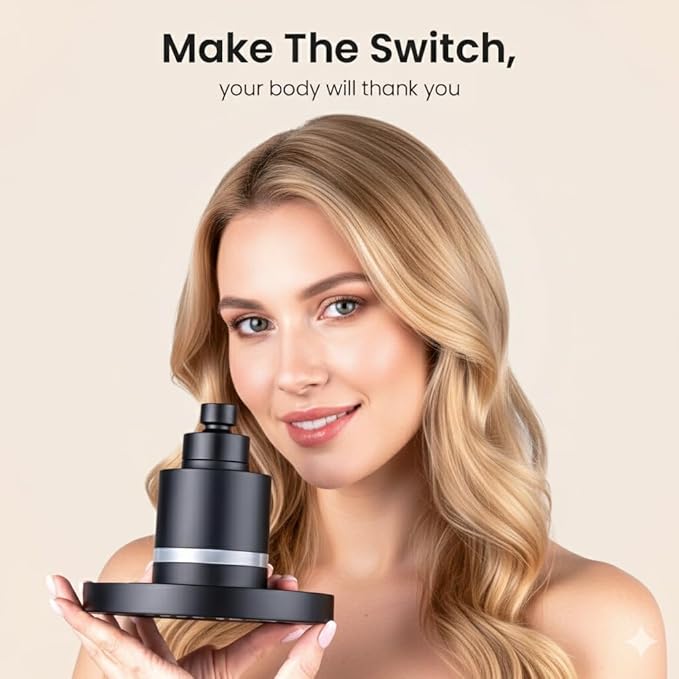 Fiona James Filtered ShowerHead | Filtered Showerhead - Removes 99% Chlorine & Heavy Metals, Improves Hair & Skin, Easy Install, Includes 20-Stage Filter (Black)