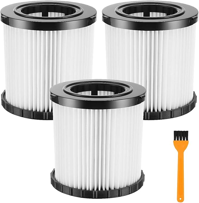 3 Pack DCV5801H HEPA Filter Replacement for DEWALT DCV580, DCV581H, DCV5801H Wet/Dry Vacuum Cleaner - AquaVibe