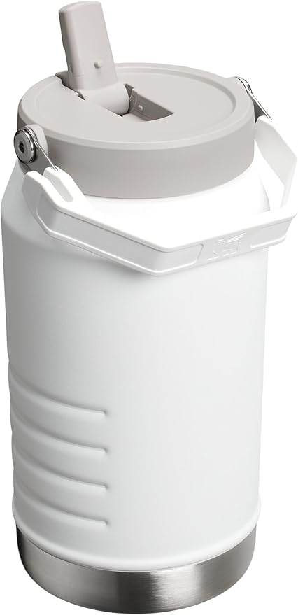 Stanley IceFlow 2.0 Flip Straw Jug with Handle 64 oz | Twist On Lid and Flip Up Straw | Leakproof for Travel and Sports | Insulated Stainless Steel | BPA-Free | Frost