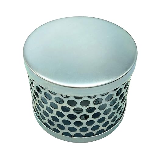 Round Hole Suction Strainers for Pump, Plated Steel (1.5")