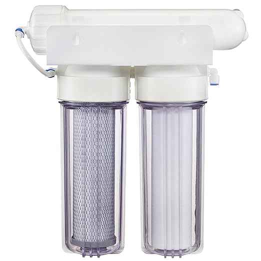 3 Stage Reverse Osmosis RO Water Filter | 75 Gallons Filtration Per Day | Easy DIY Install | Purified Water Removes Chlorine, Fluoride, Nitrates, and Heavy Metals