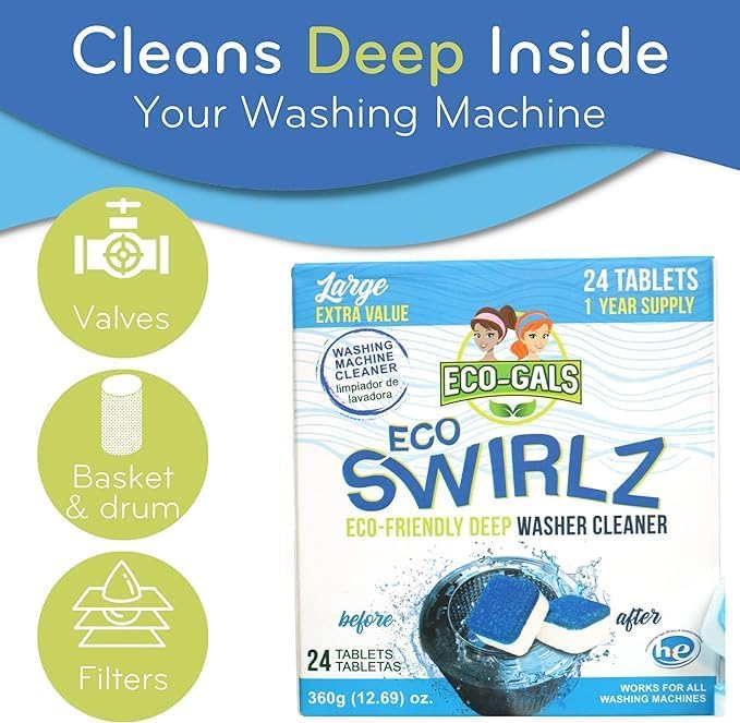 Washing Machine Cleaner and Deodorizer (24 Count)