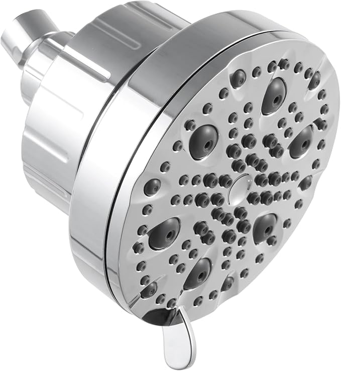 OFFO Filtered Shower Head, 20 Stage Shower Filter Head for Hard Water with Pause Mode, 9 Modes High Pressure Shower Head with Filter for Remove Chlorine and Harmful, Chrome - AquaVibe