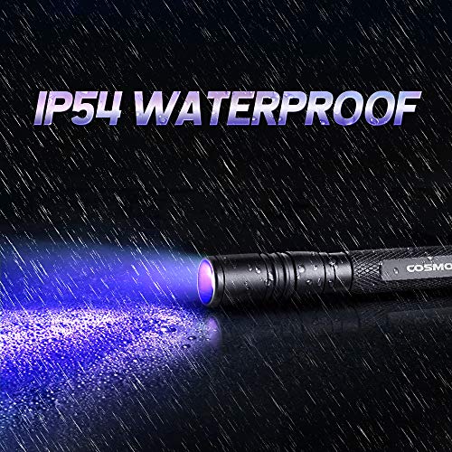 UV Flashlight 395nm Zoomable Black Light 2AAA Battery