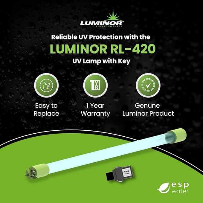 Luminor RL-420 UV Replacement Lamp for Rack Mounted LB4-Z1, LB4-Z12, LB5-Z1, and LB5-Z12 Model UV Water Filter Systems, Genuine OEM Replacement Bulb