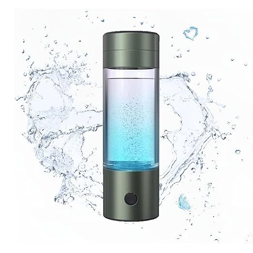 Hydrogen Water Bottle Generator,Portable Alkaline Water Ionizer Machine,Ion Bottles Hydrogen Water Ionizer for Daily Drinking,A:Green