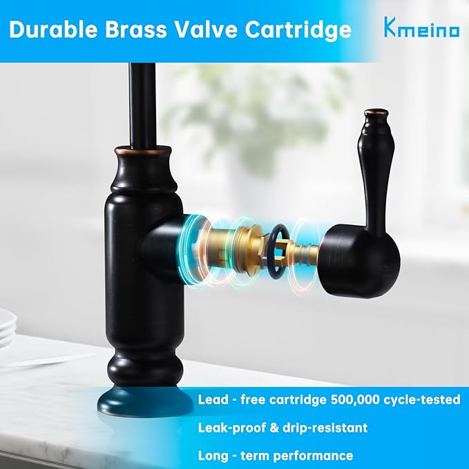 Oil Rubbed Bronze Water Drinking Faucet Water Filter Faucet Fits Most RO Units or Water Filtration System Brass Body Sink Water Filtration Faucet