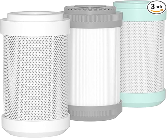 GLACIER FRESH Replacement cartridges for RV Water Filter System, 0.2 Micron High Flow Filter, Sediment “Longevity” by GLACIER FRESH, and Granular Activated Carbon “Tasty”.…
