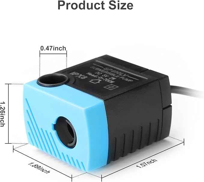 Cat Water Fountain Pump,5V USB Replacement Pump Compatible with Platinum and Platinum LED Dog and Cat Water Dispensers with AC Adapter