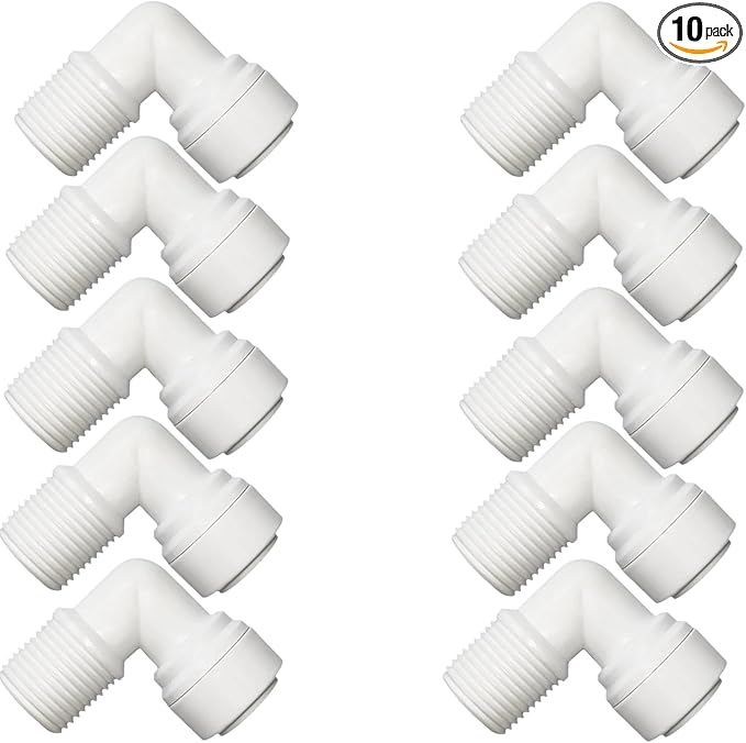 10 PCS Elbow Male Thread Adapter 1/4