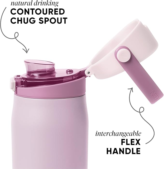 Simple Modern Mesa Sport Water Bottle with Covered Chug Lid | 30oz Cup Holder Friendly Insulated Stainless Steel Bottle for Gym, Sports and Travel | Pink Rosé