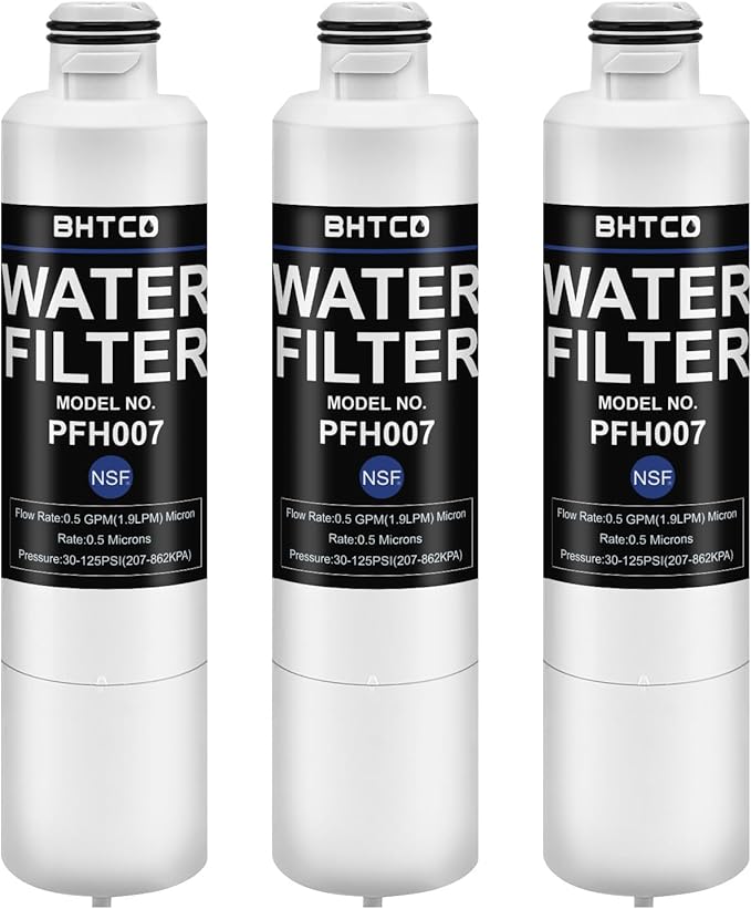Water Filter for Samsung Refrigerator RF263BEAESG, RF261BEAESR, RF25HMEDBSR, RF263TEAESR, RS261MDRS/XAA, RH25H5611SR (all AA Included) Model Replacement - 3 PCS