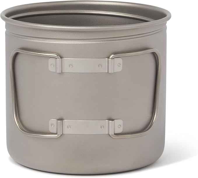 Vargo Titanium BOT Series | BOT XL | Ultralight Water Bottle Cooking Pot 1.1L (37 oz) | Weights: 5.5 oz (156g) | Water-tight Lid Backpacking Camping