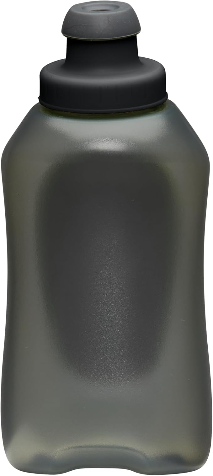 Nathan SpeedDraw 2 Insulated Handheld Running Water Bottle Flask 18oz – Double-Wall Insulation, Ergonomic Grip, Blast Valve Cap, Phone & Key Storage Pockets, Reflective Design