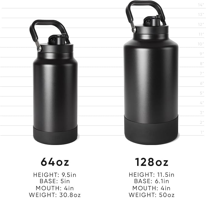 Simple Modern Trek Pivot | Half Gallon Water Bottle Jug with Handle & Boot | Interchangeable Straw & Chug Lids | Large Insulated Stainless Steel | Sports Camping Outdoors | 64oz, Lavender Mist