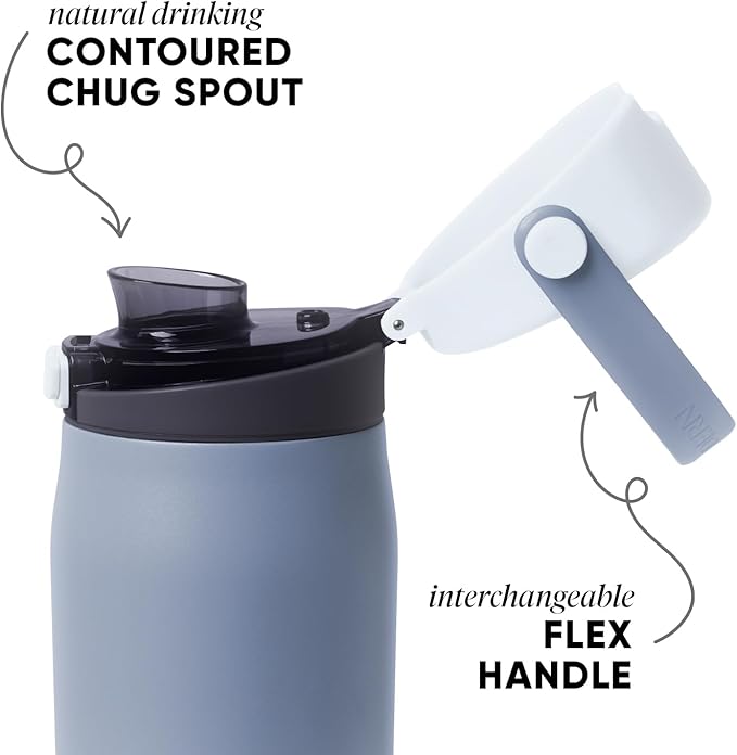 Simple Modern Mesa Sport Water Bottle with Covered Chug Lid | 30oz Cup Holder Friendly Insulated Stainless Steel Bottle for Gym, Sports and Travel | Costal Fog