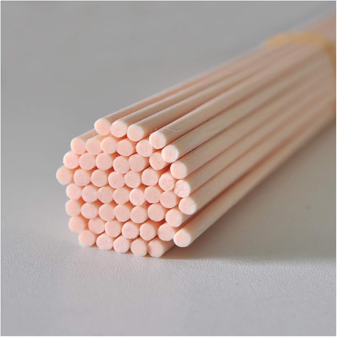 50 Pieces Fiber Reed Diffuser Replacement Refill Sticks for Aroma Fragrance (Beige, 10" x4mm) - AquaVibe