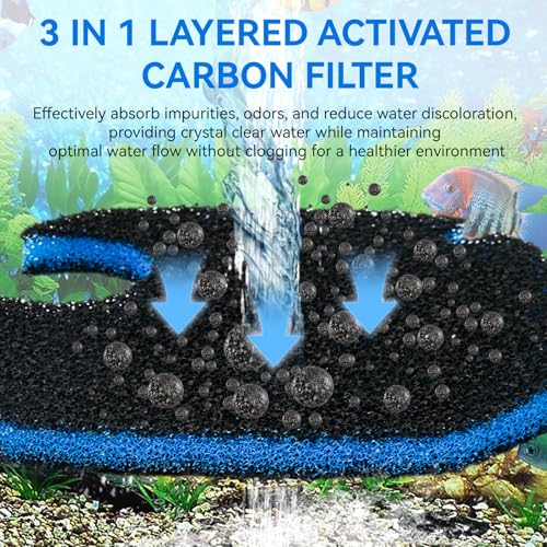 16 Pack Aquarium Canister Filter Pads Compatible with AMOSIJOY and PONDFORSE 172 (16 Count)