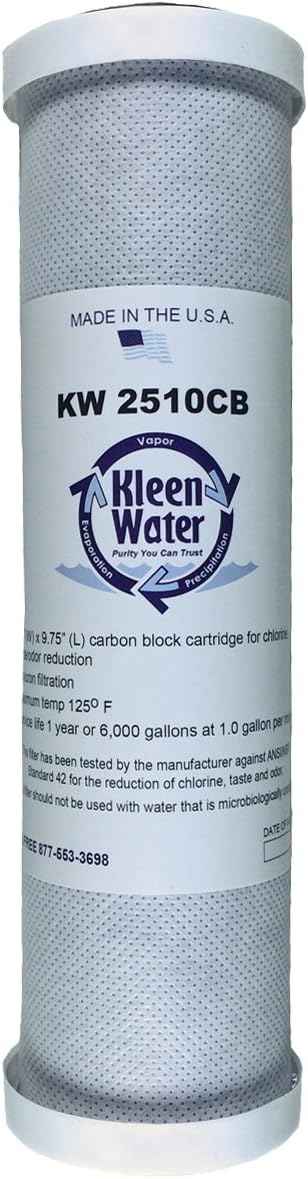 KleenWater 4 Cartridge Set Compatible Replacement for APEC model ROES-PH75, ROES-50-A and FILTER-SET-ESPH