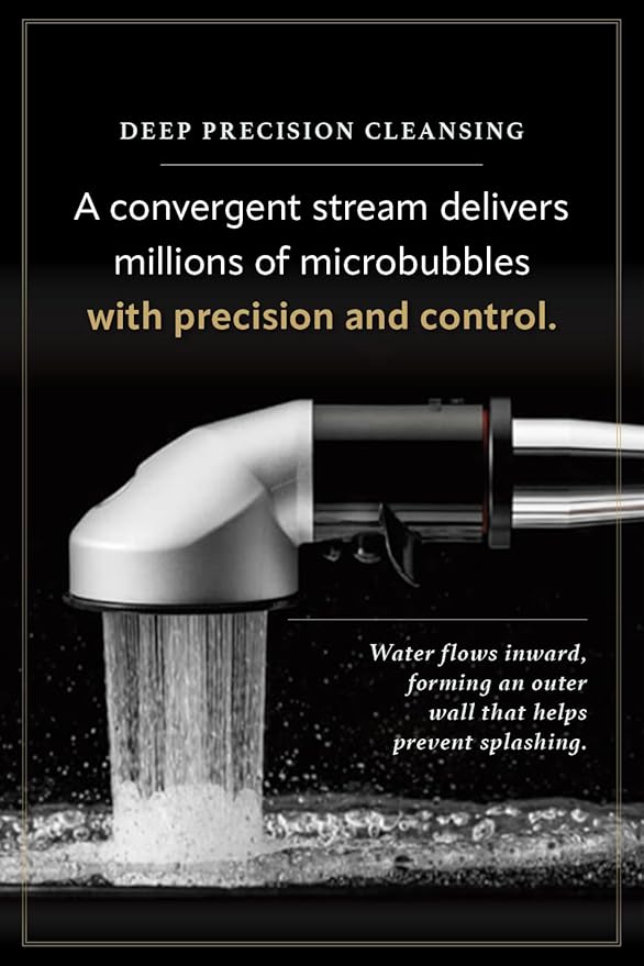 Purebble Pro – Professional Microbubble Shower Head for Hair Salons, Pet Salons, and Home Baby Care | High-Performance Concentrated Shower Stream | Made in Japan (Matte Black)