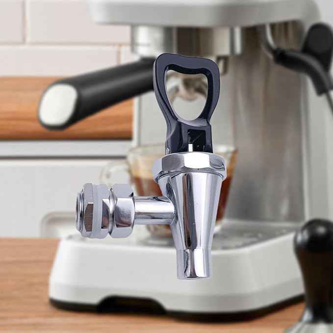 1/2 Inch Beverage Dispenser Faucet Spout Brass Material Hot Drinks Tap for Juice Cold Hot Water Supplies Household Accs, Black