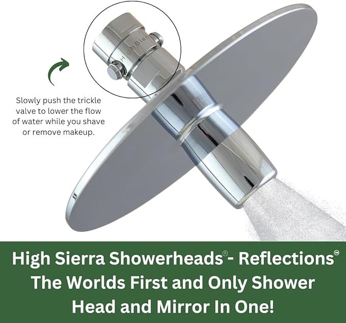 High Sierra® - Solid Lead-Free Metal 4-Way Combo with GEN 3 REFLECTIONS™ Fixed and Handheld Shower Head with Hose. Run Separately or Both at Full Flow - 1.8 GPM per Shower Head - Chrome Finish